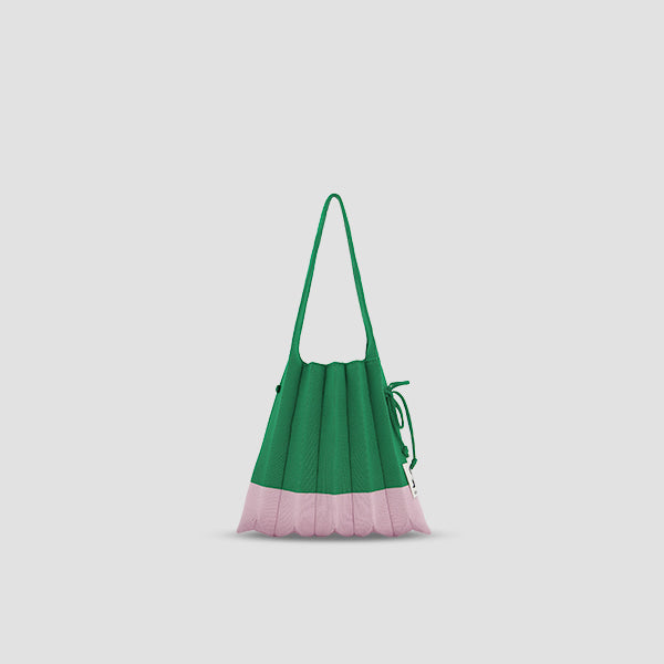 【JOSEPH&STACEY】Lucky Pleats Knit Triangle Bag (M1)_35x34cm JOSEPH & STACEY Lucky Pleats Knit Bag Solid S | Sustainable