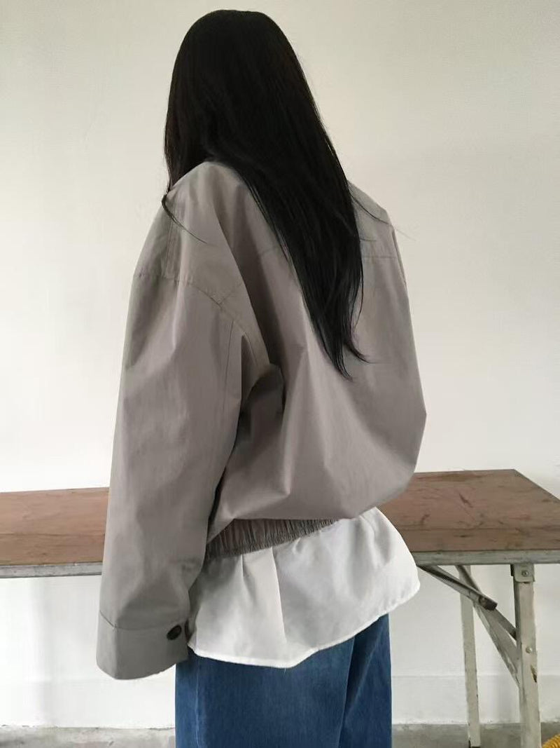 Reversible Zip Up with Collar Jacket