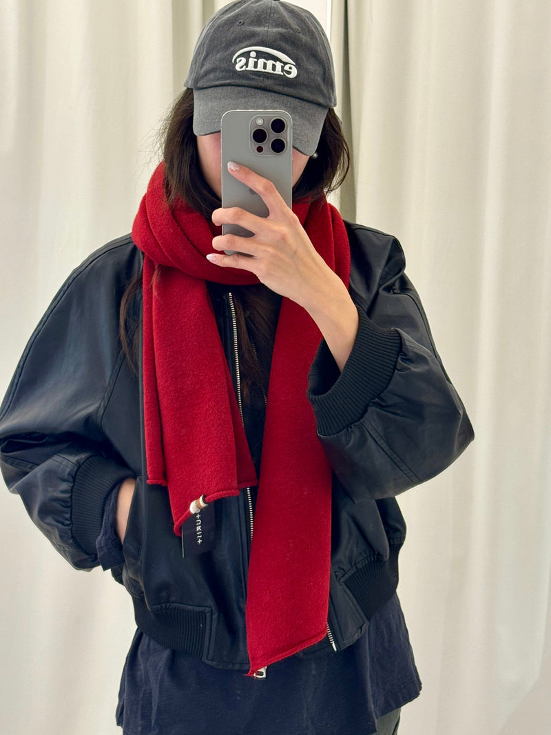 Solid Color Knit Scarf