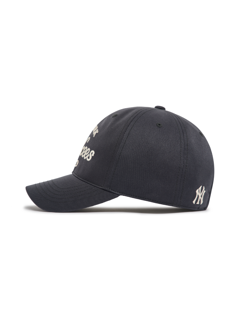 Varsity Lettering Unstructured Ball Cap NY Yankees Charcoal