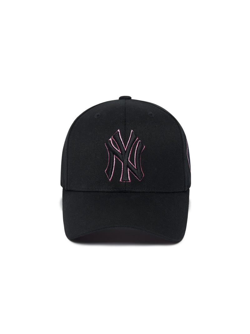 Diamond Structure Ball Cap NY Yankees Black Pink
