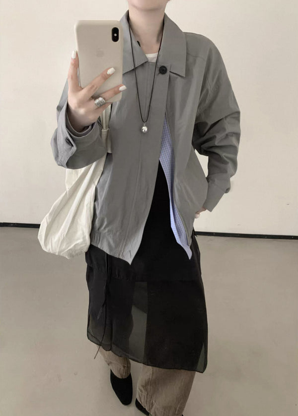 Reversible Zip Up with Collar Jacket
