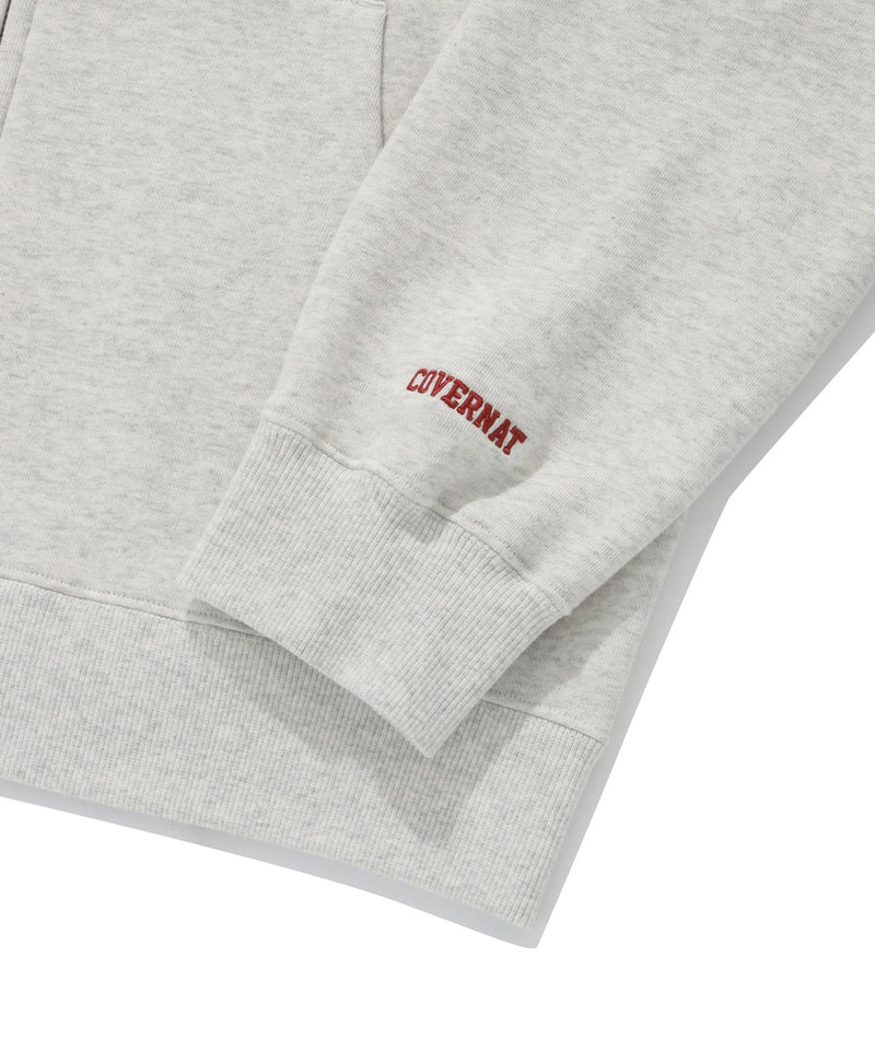 C Logo Hoodie Zipup Oatmeal