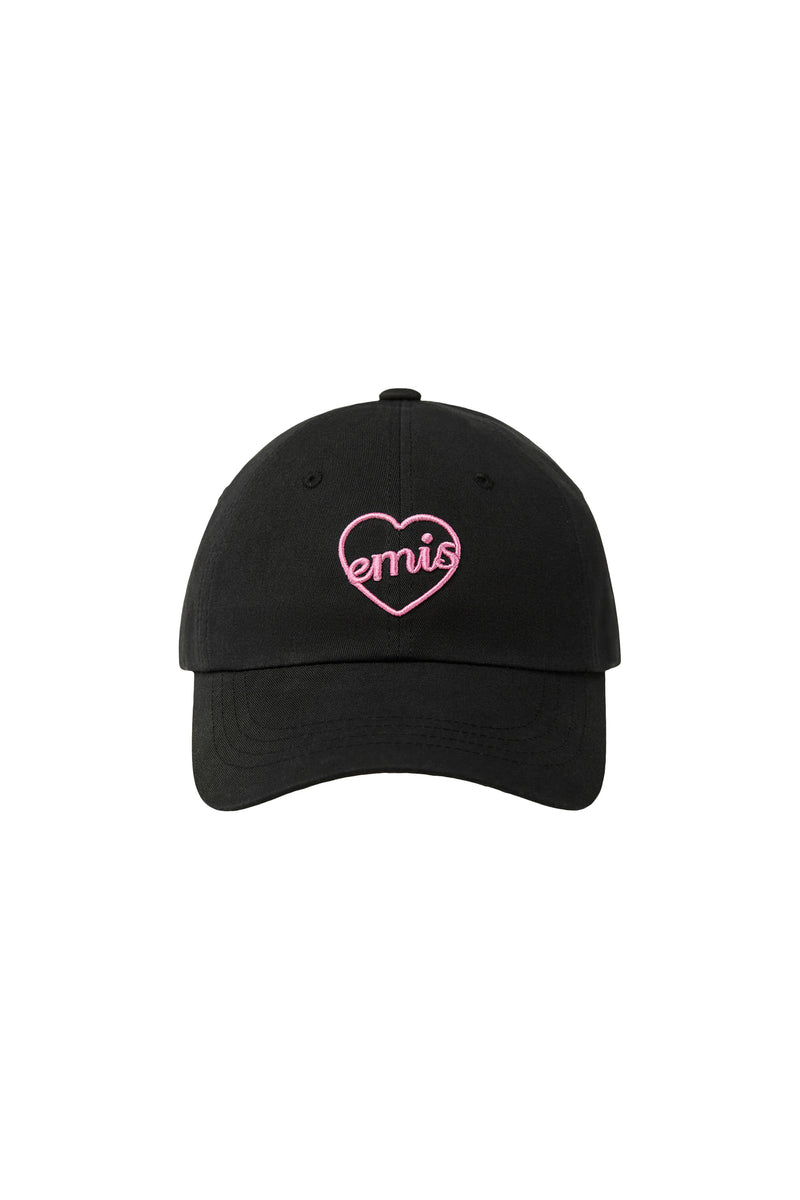 Heart Ball Cap Black Pink