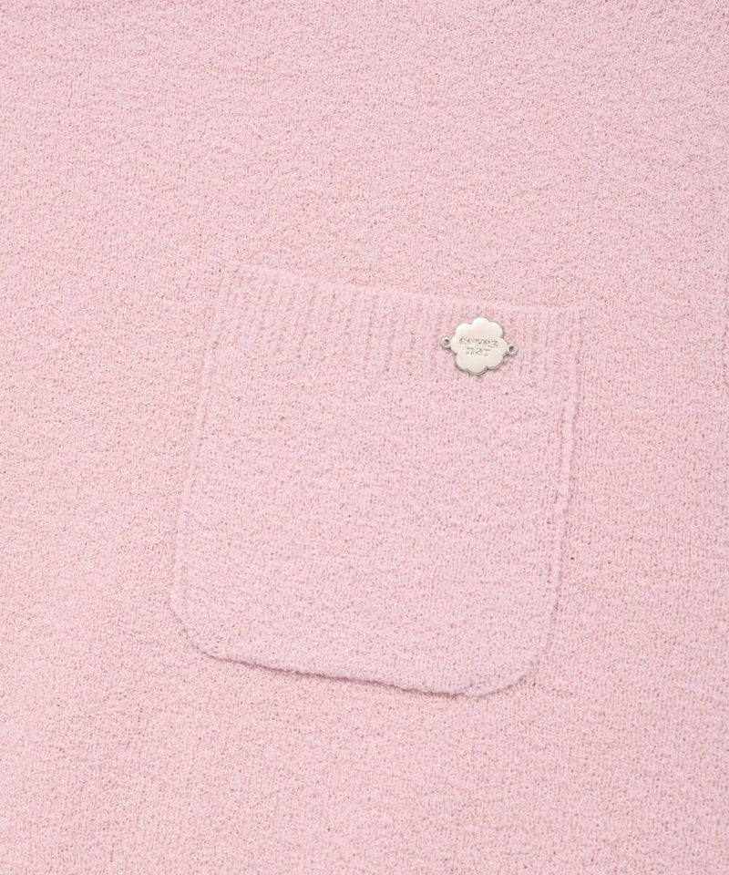 W Round Boucle Half Knit Pink