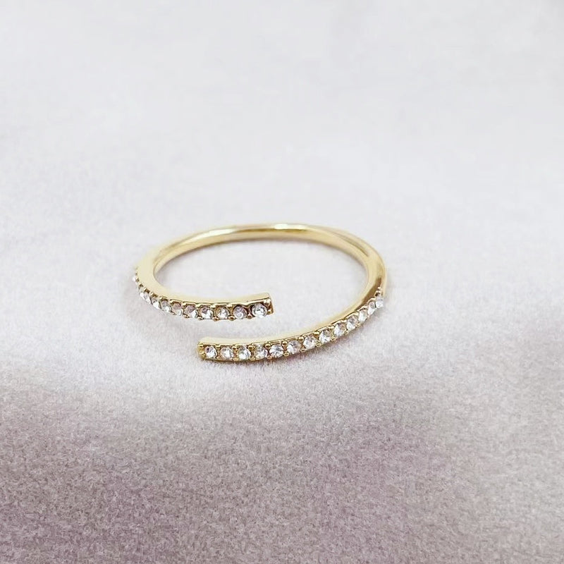 Mini Rhinestones Open Ring