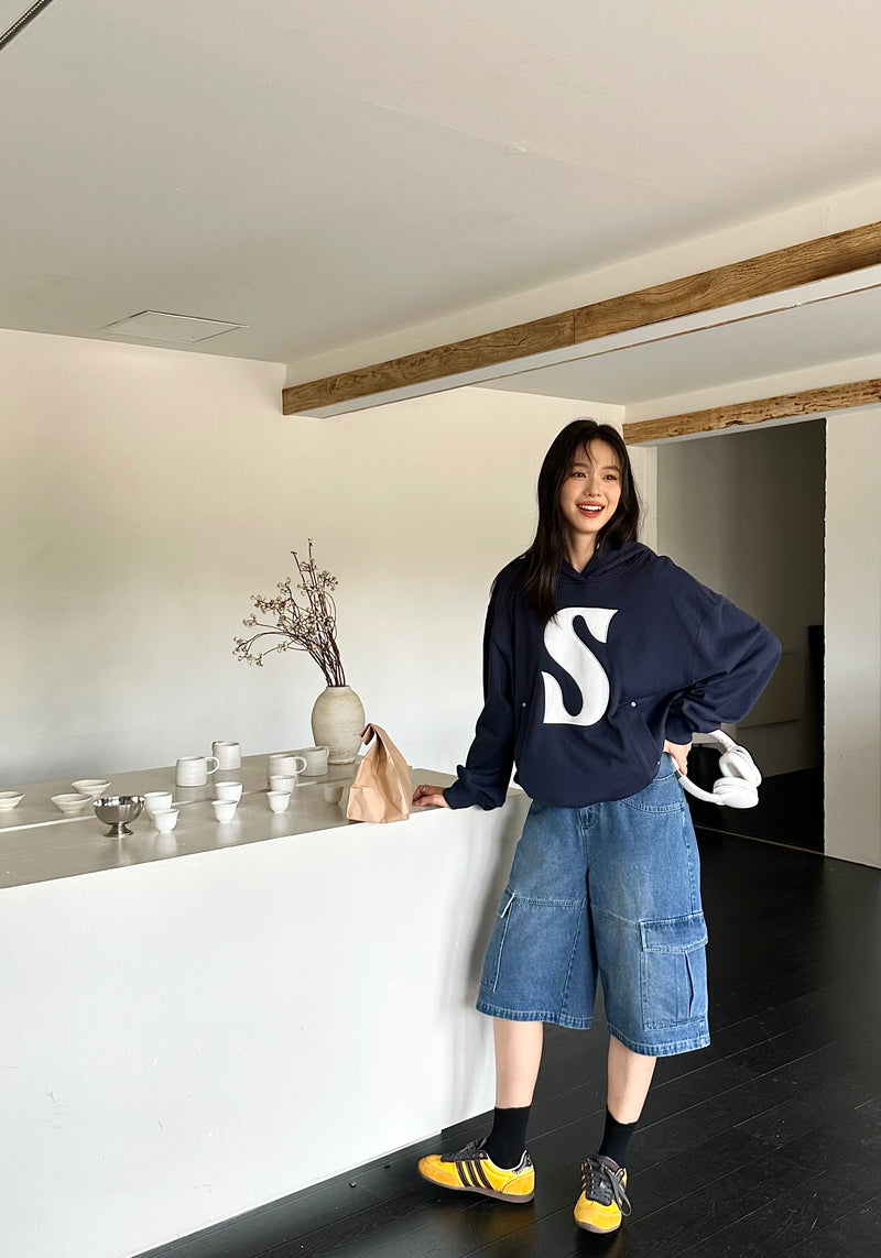 Oversized S Logo Hoodie