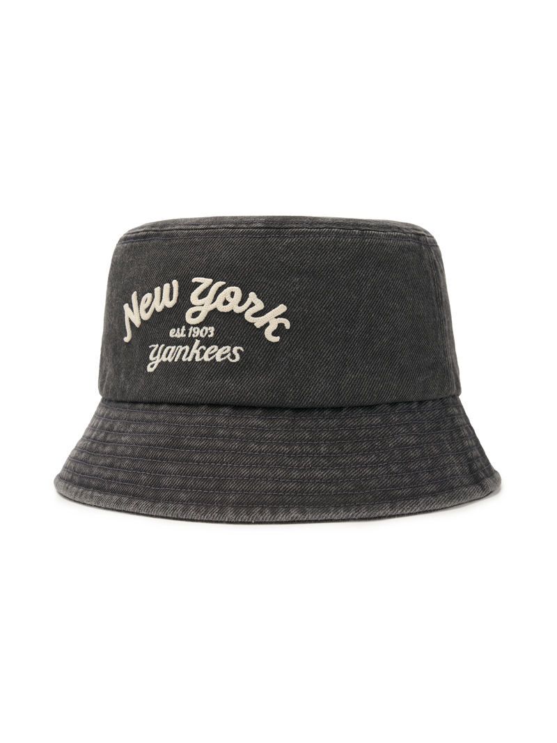 Varsity Lettering Pigment Bucket Hat NY Yankees Charcoal