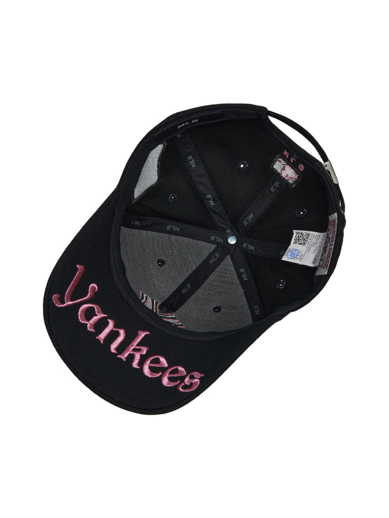 Diamond Structure Ball Cap NY Yankees Black Pink
