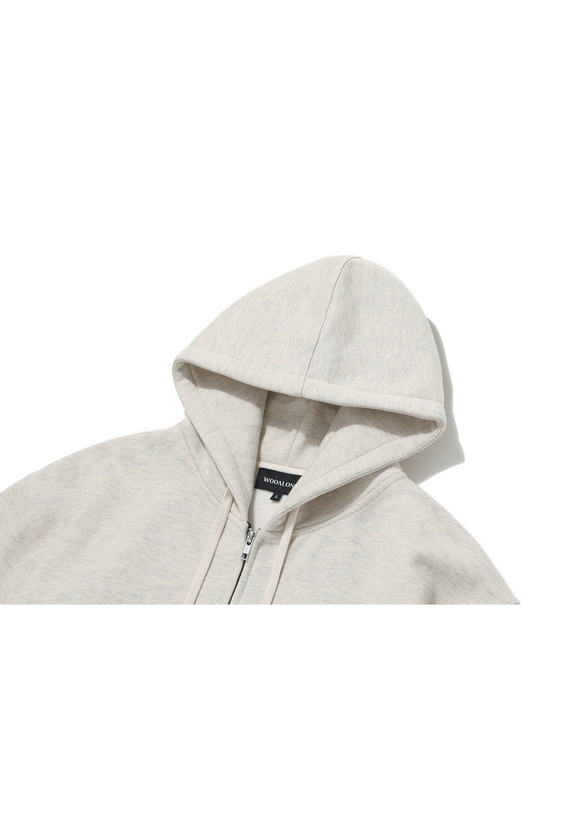 Signature Hood Zip-up Oatmeal