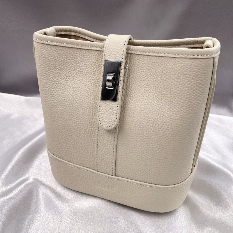 Lock Button Bucket Bag