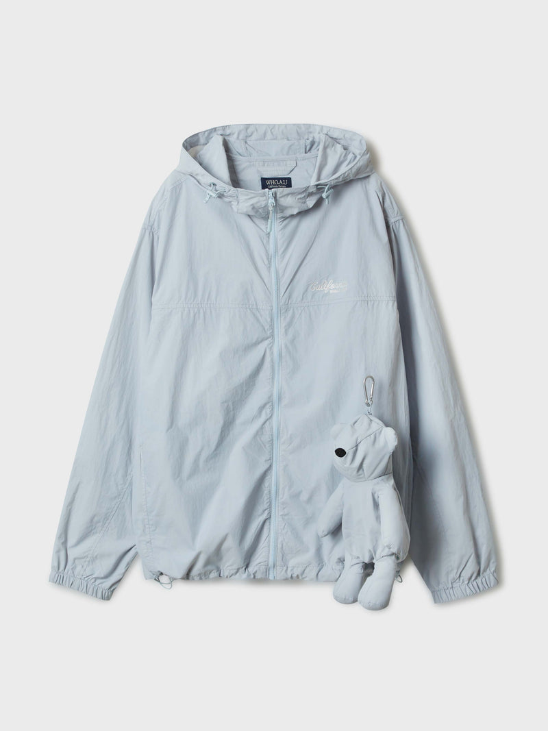 Steve Packable Windbreaker Light Blue