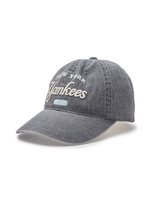 Color Denim Unstructured Ball Cap NY Yankees Grey