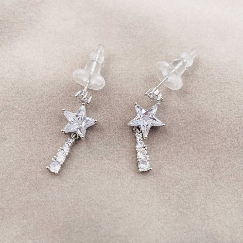 Big Star with Rhinestone Drops Earrings