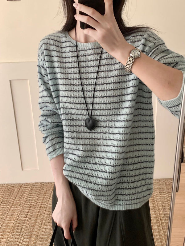Oversized Stripe Knit Sweater