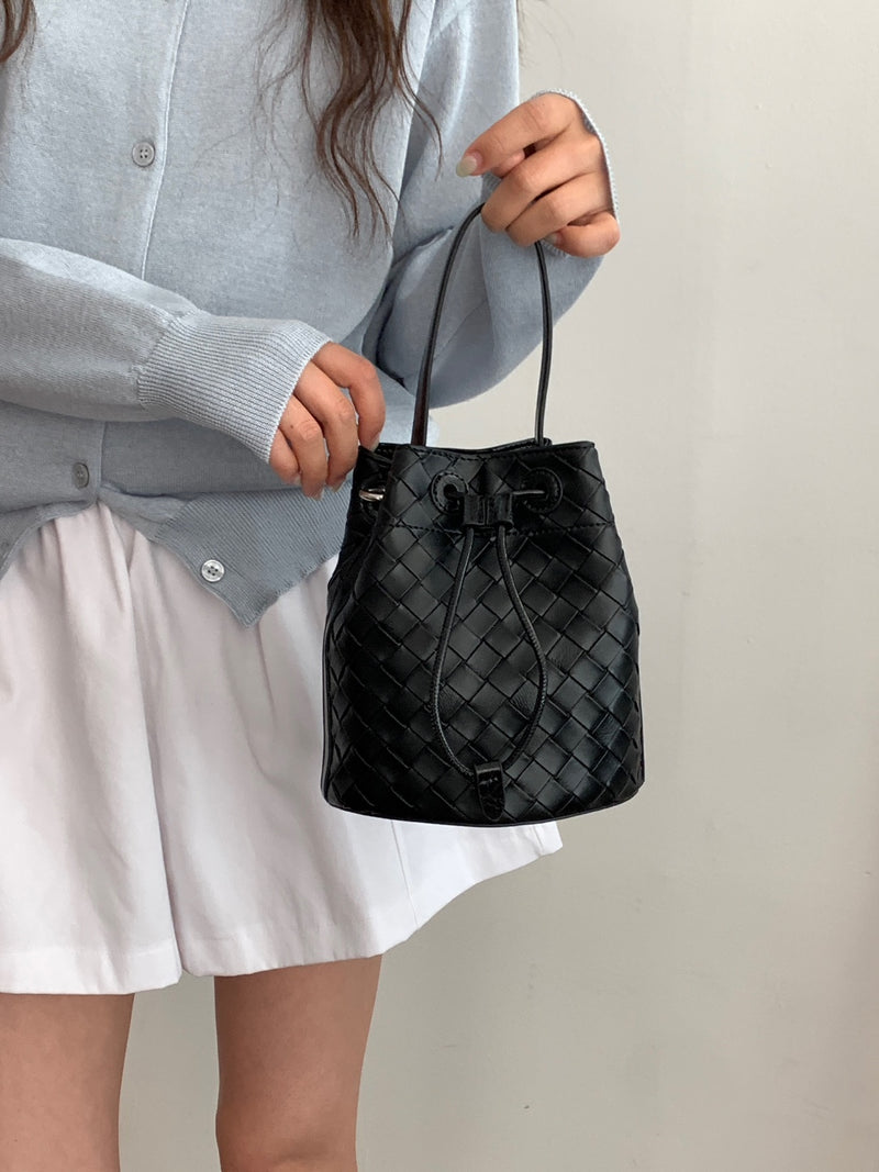 Woven Mini Bucket Bag