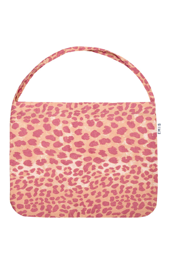 Cotton Leopard Eco Bag Pink