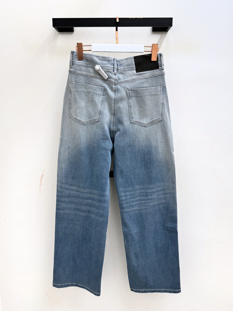 Gradient Blue Straight Leg Jeans