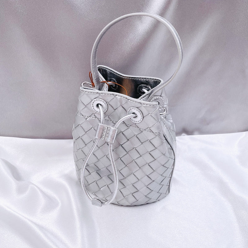 Woven Mini Bucket Bag