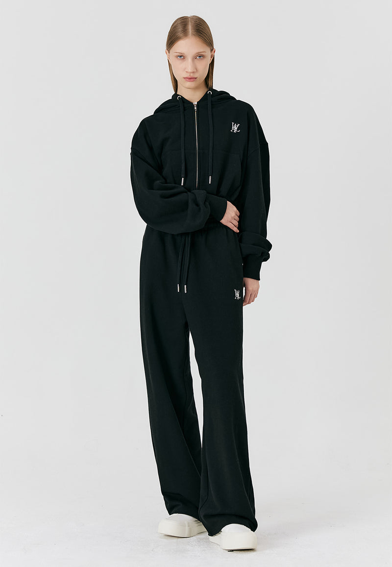 Signature Relax Wide Pants Black