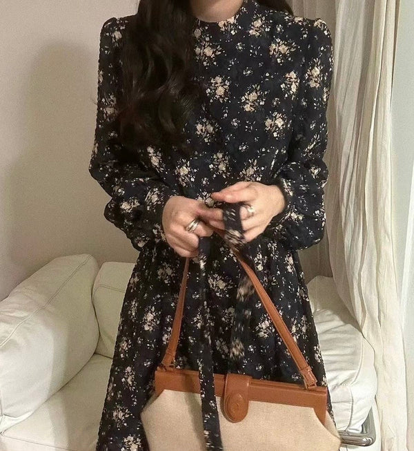 Floral Long Sleeves Maxi Dress