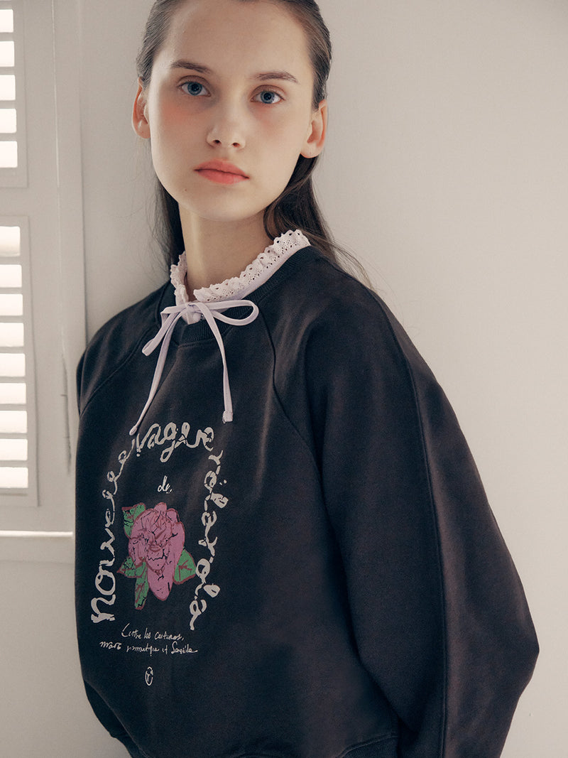 Rose Pigment Sweatshirt Black