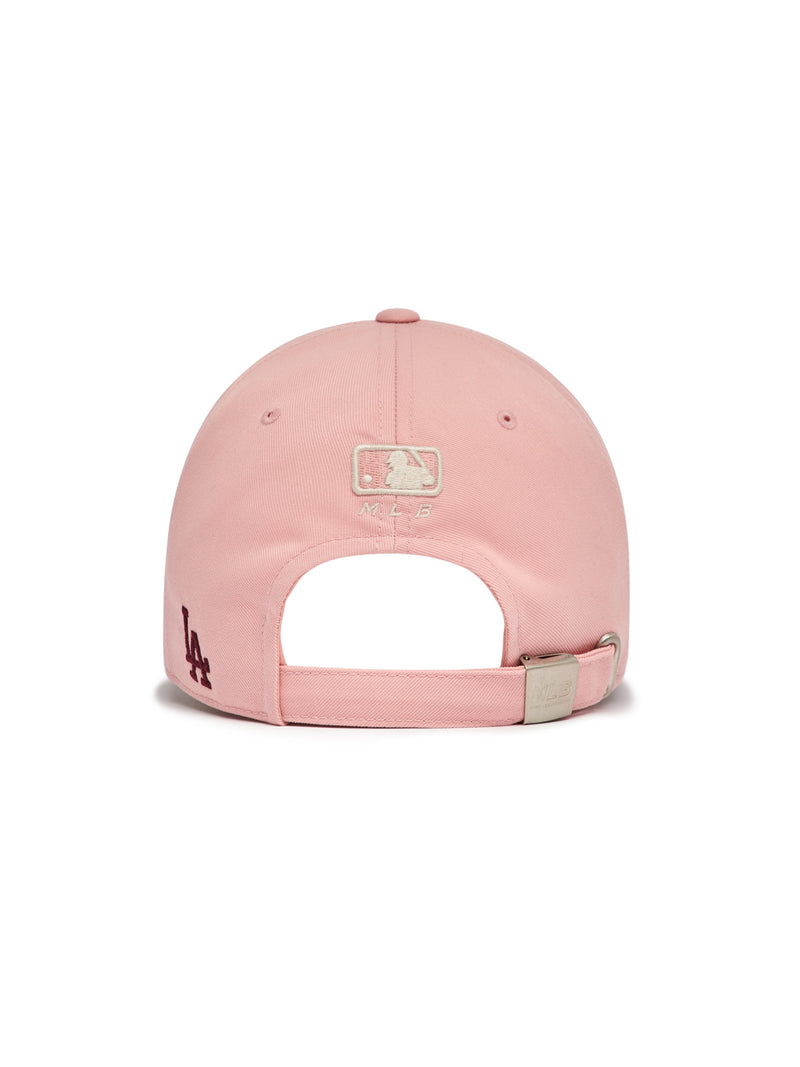 Varsity Lettering Unstructured Ball Cap LA Dodgers Pink