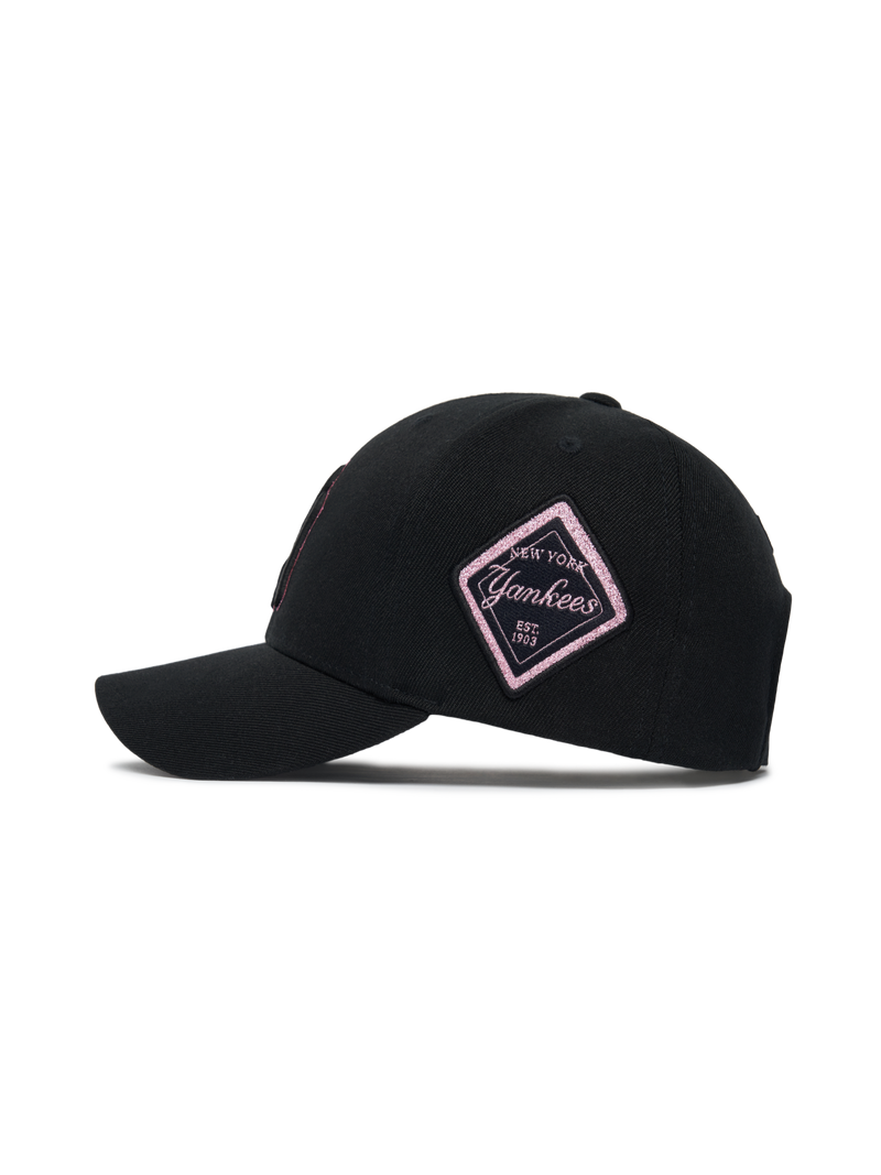Diamond Structure Ball Cap NY Yankees Black Pink