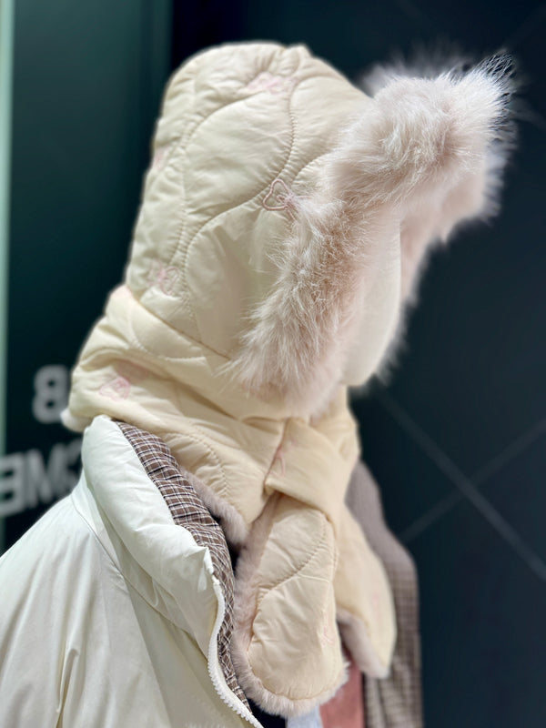 Faux Fur Trim with Ears Hat