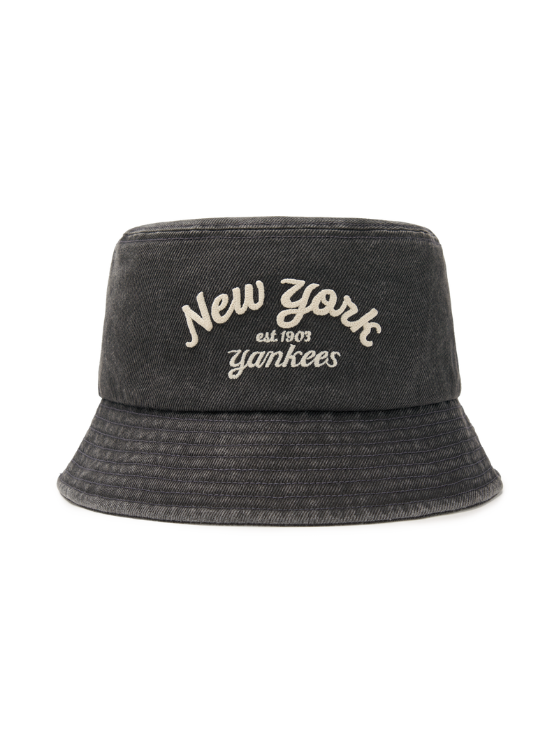 Varsity Lettering Pigment Bucket Hat NY Yankees Charcoal