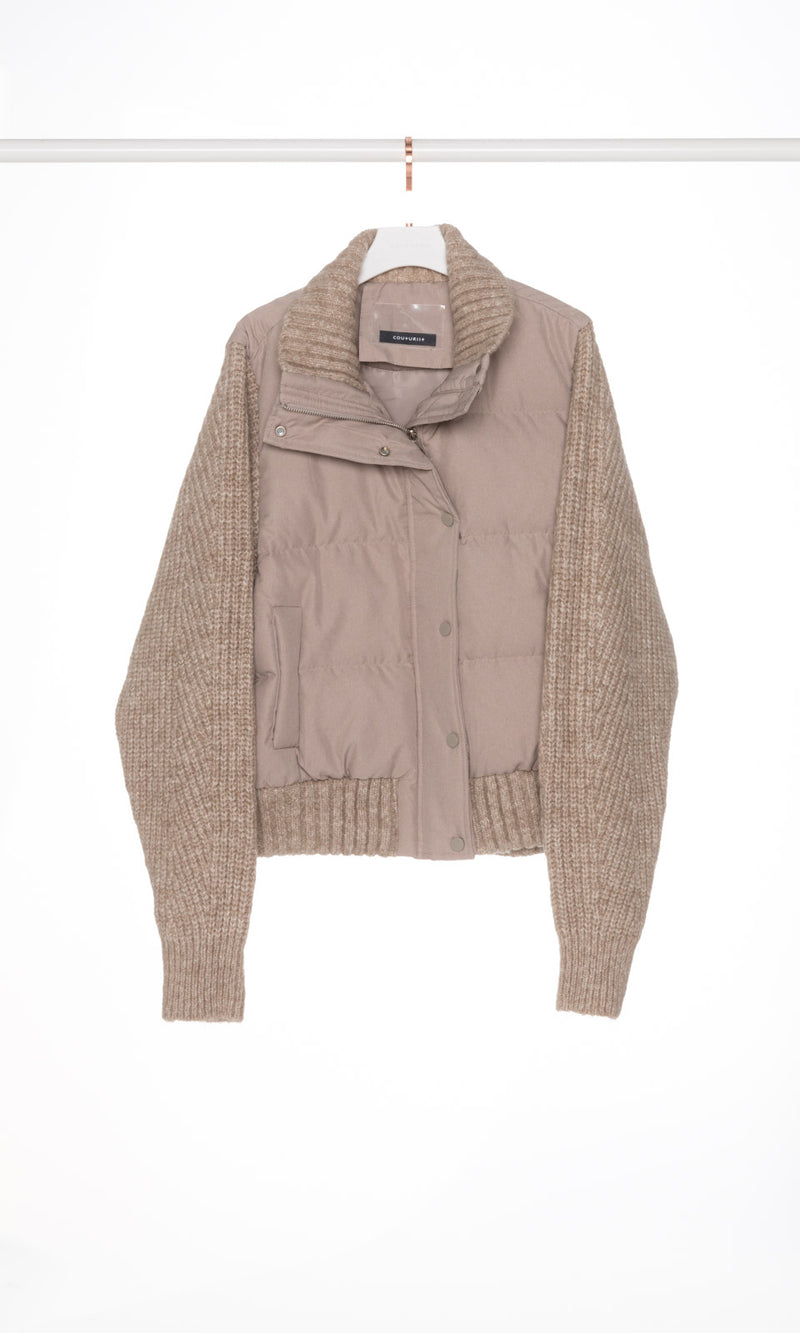 Knit Sleeves Down Jacket