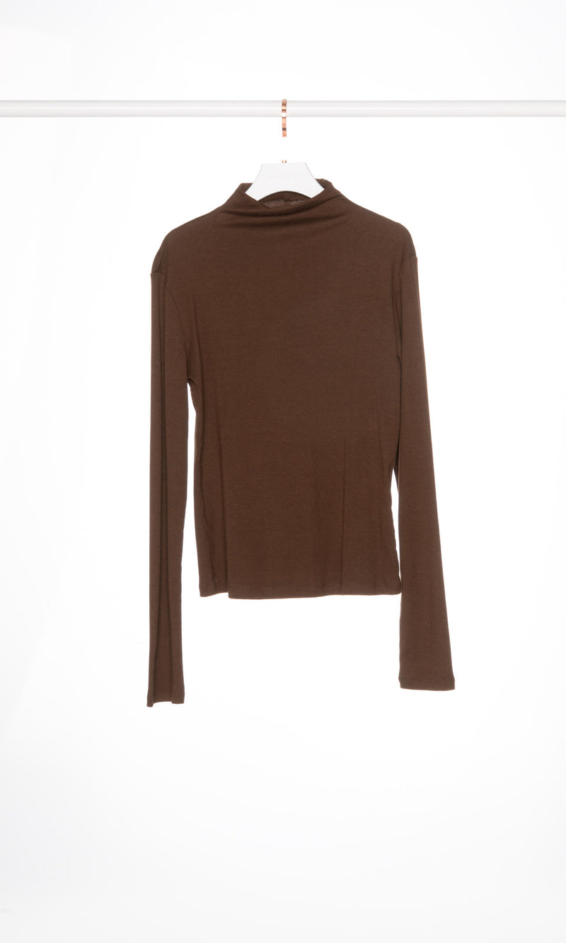 Funnel Neck Long Sleeves T-shirt