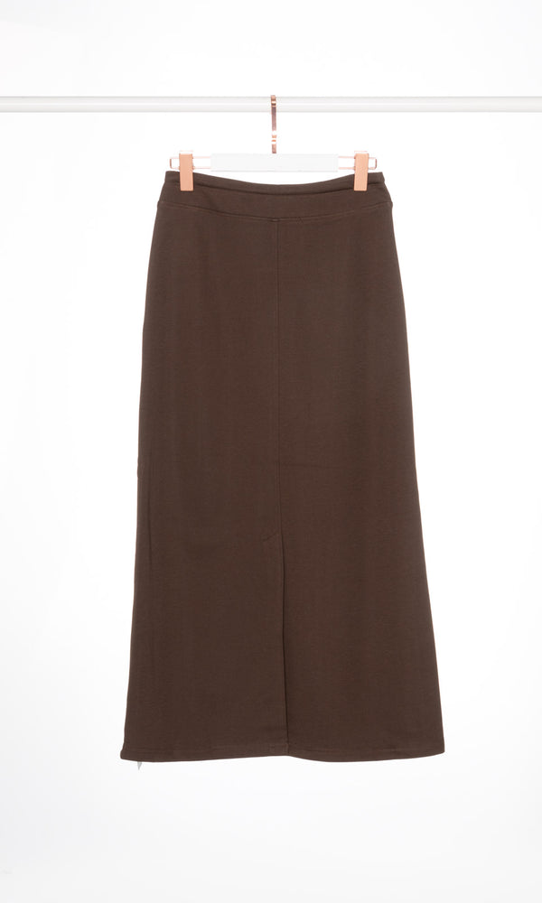 Contrasting Drawstring Maxi Skirt