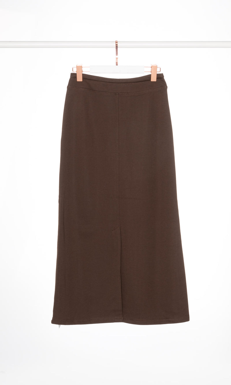 Contrasting Drawstring Maxi Skirt