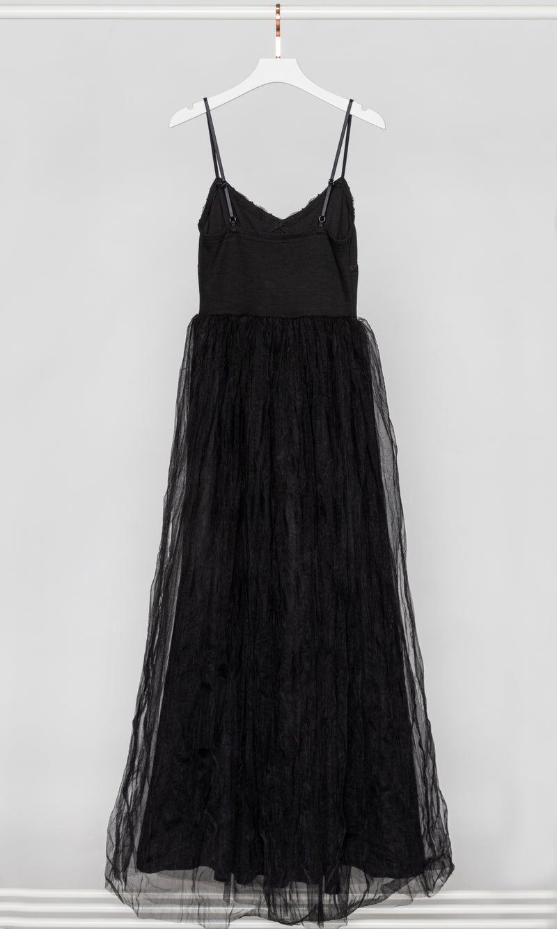 V-neck Cami Tulle Maxi Dress