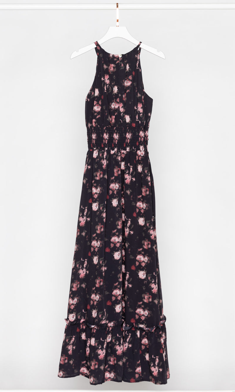 Rose Halter Maxi Dress