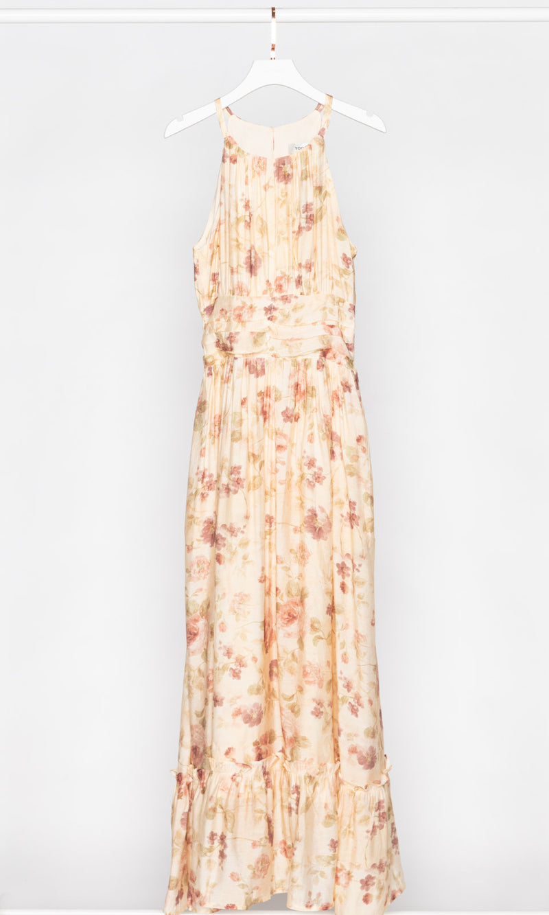 Rose Halter Maxi Dress