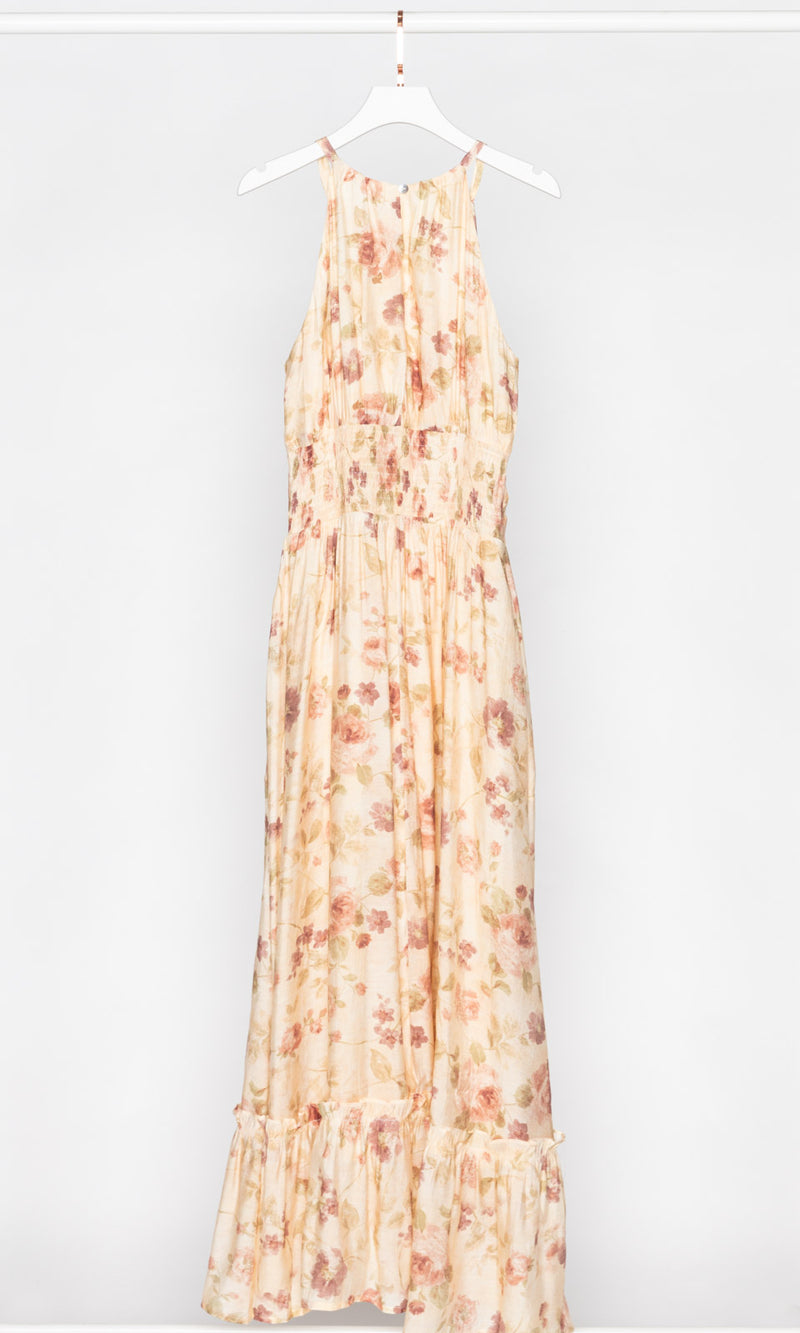 Rose Halter Maxi Dress