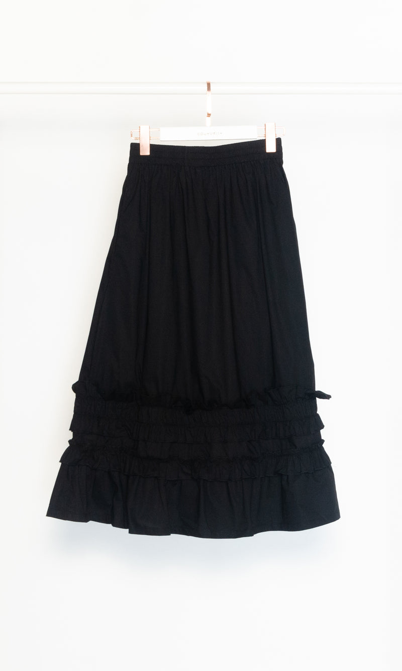 Bottom Ruffle Flare Skirt