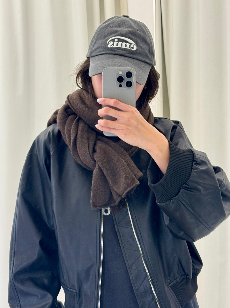 Solid Color Knit Scarf