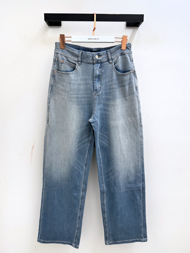 Gradient Blue Straight Leg Jeans