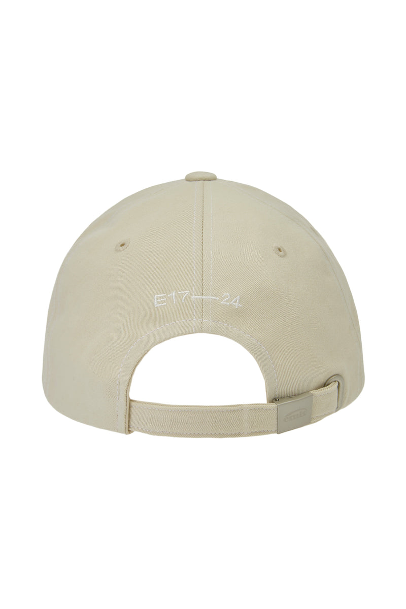 White Stitch Ball Cap Light Beige