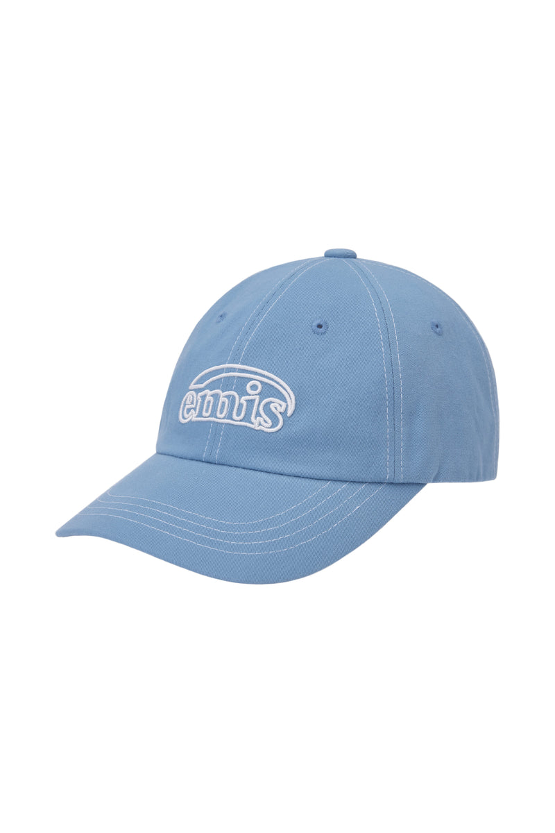 White Stitch Ball Cap Sky Blue