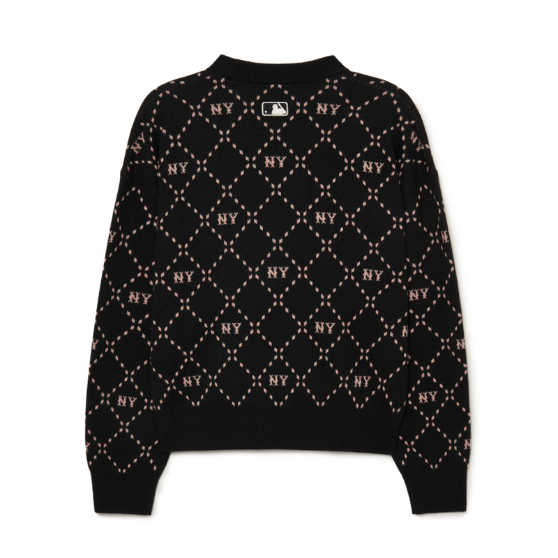Women Diamond Monogram Crop Sweater