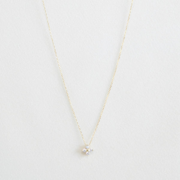 Mini Rhinestone Clover Necklace