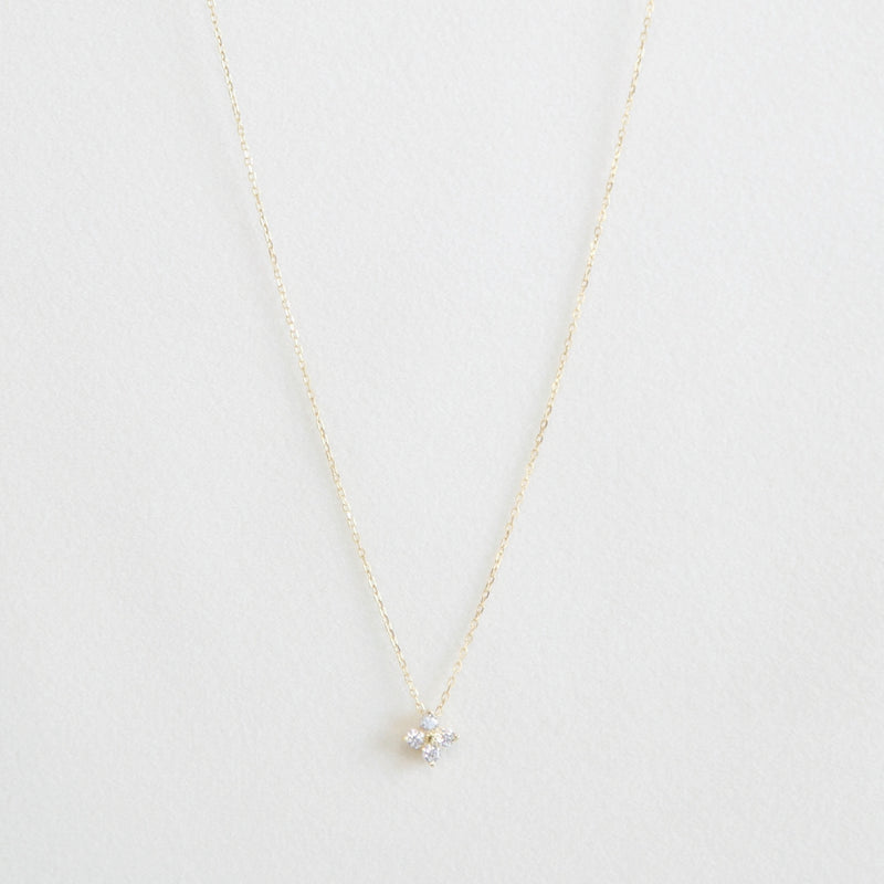 Mini Rhinestone Clover Necklace