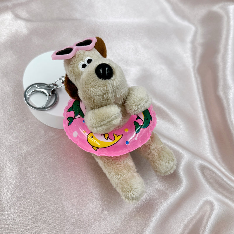 Dog with Floatie Key Chain