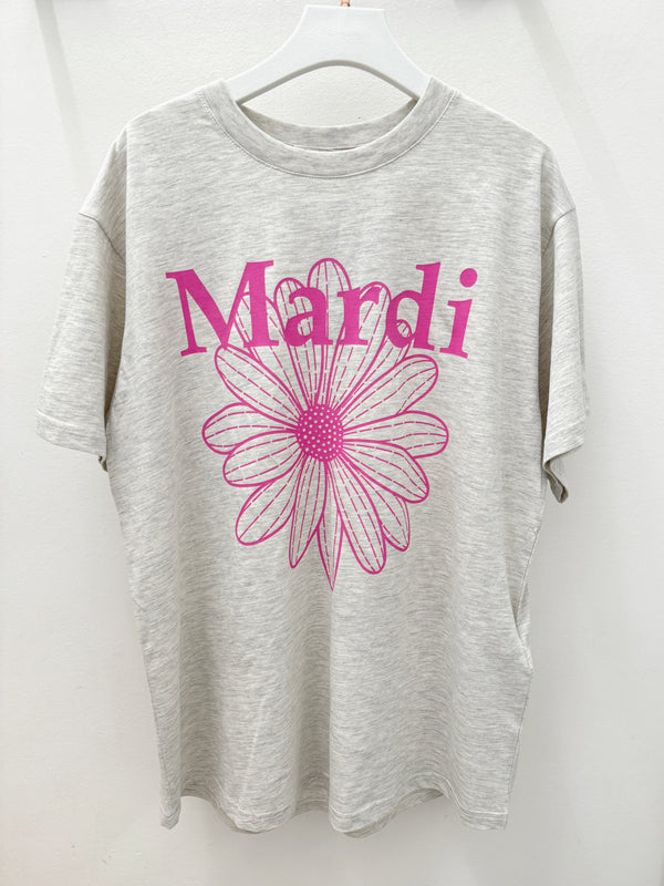 T-shirt Flowermardi Oatmeal Pink
