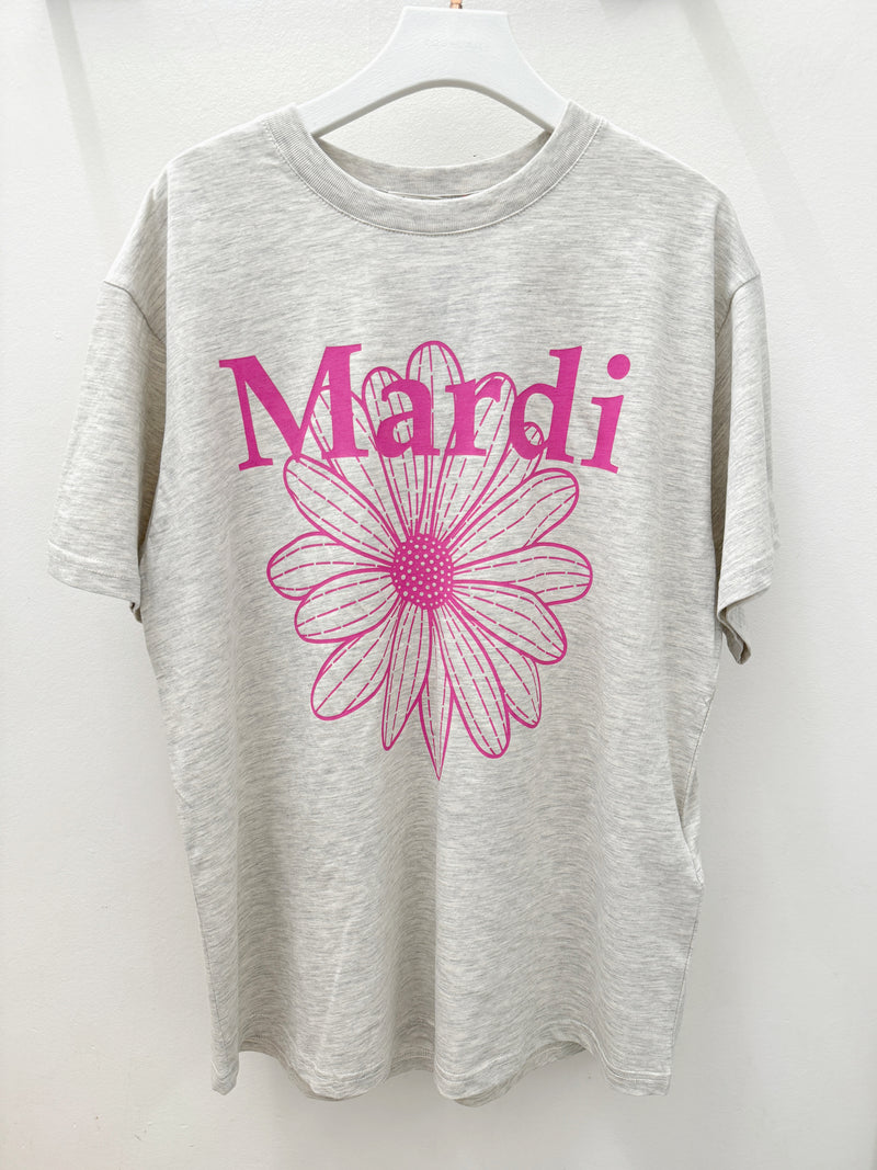 T-shirt Flowermardi Oatmeal Pink