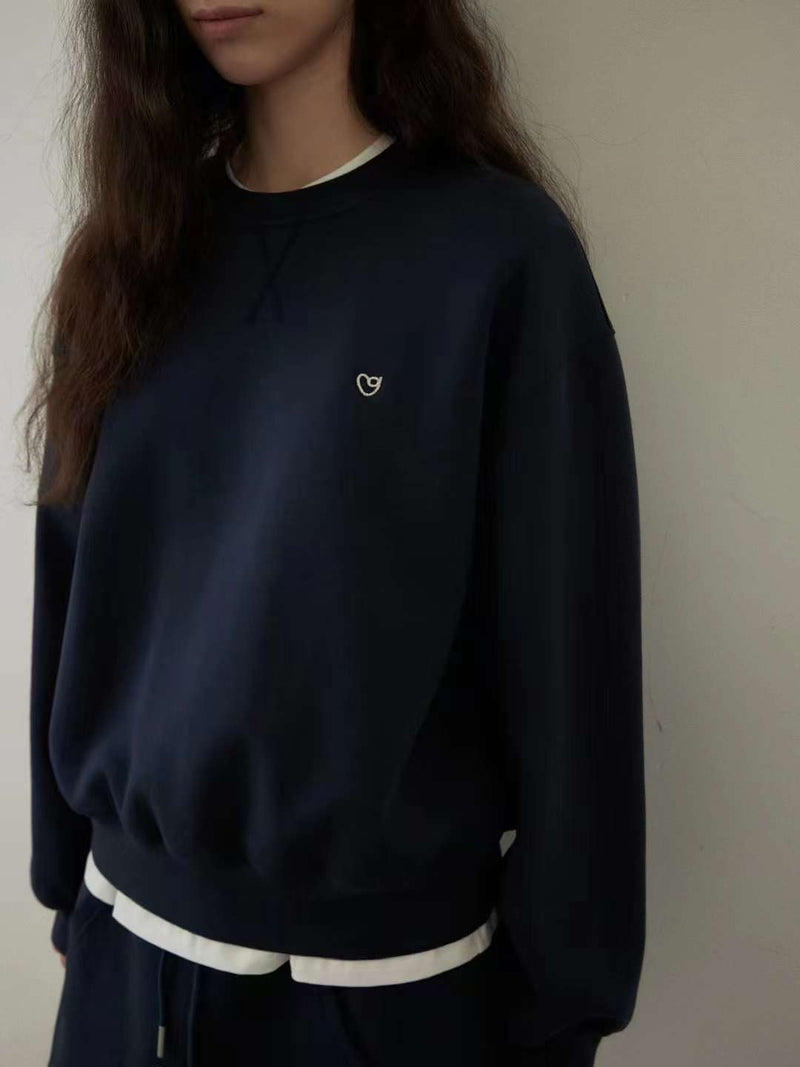 Heart Logo Puffy Sweatshirt